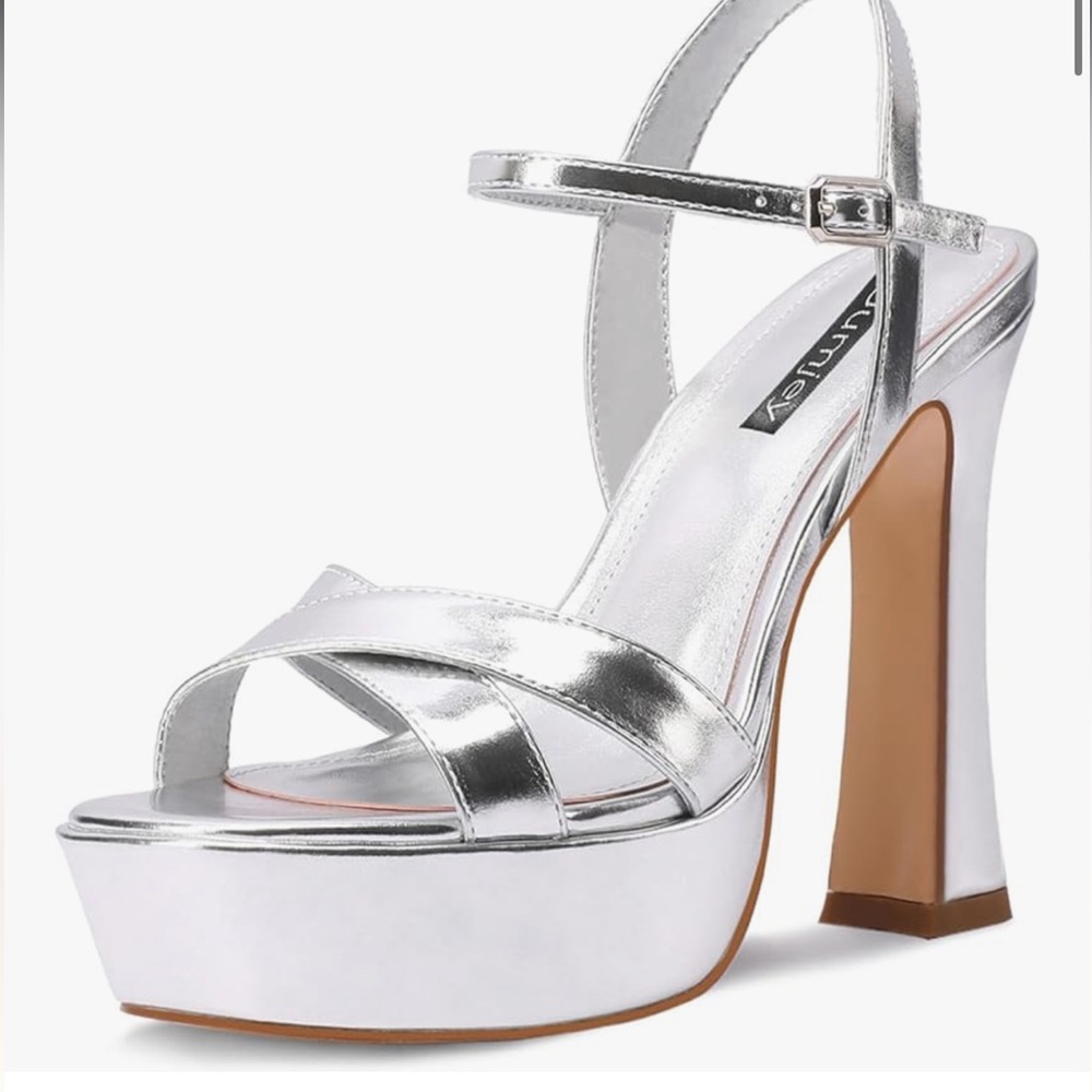 Silver Platform High Heels